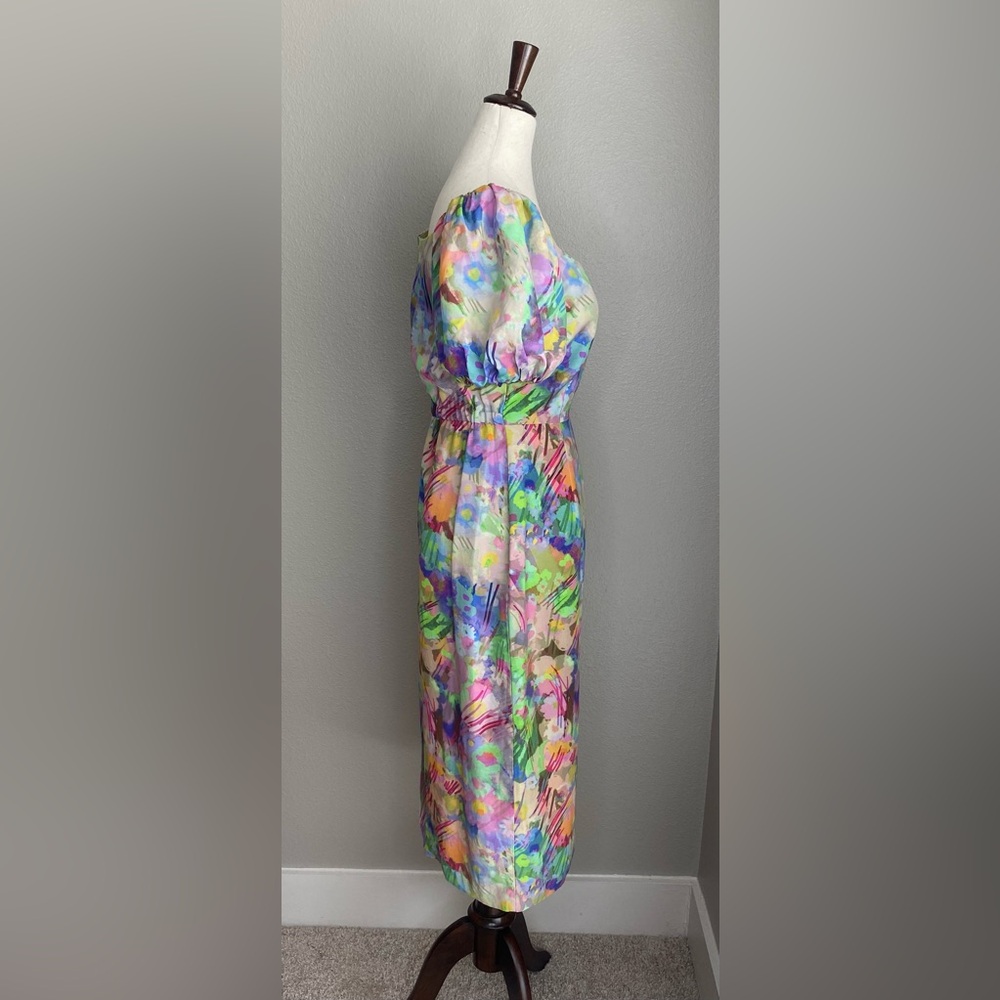 Plenty by Tracy Reese One-Shoulder Puff-Sleeve Dress Sz XS - Picture 7 of 16